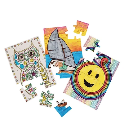 S&S® Worldwide Color-Me Blank Puzzle Set