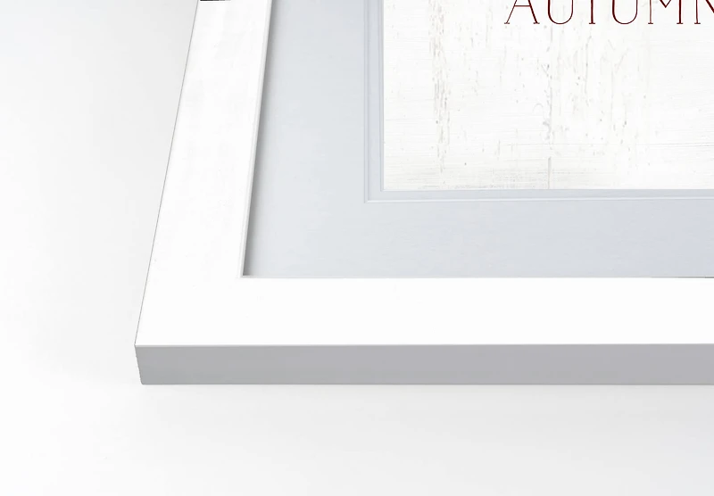 Autumn Days White Framed Print Wall Art