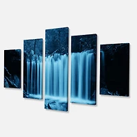 Designart - Waterfalls in Wood Black and White