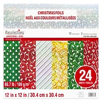 12" x 12" Christmas Foils Paper Pad by Recollections™