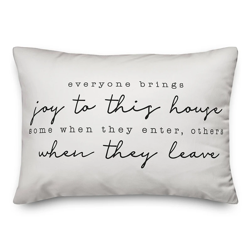 Joy In This House Indoor/Outdoor Lumbar Pillow