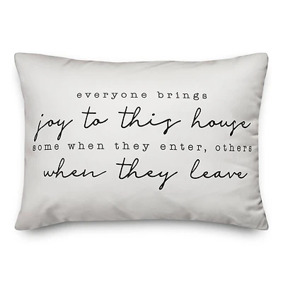 Joy In This House Indoor/Outdoor Lumbar Pillow