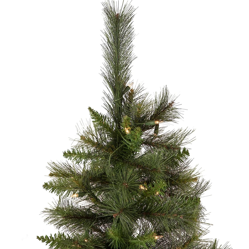 7.5ft. Pre-Lit Real Touch™️ Canyon Pine Artificial Half Wall Christmas Tree, Clear Lights