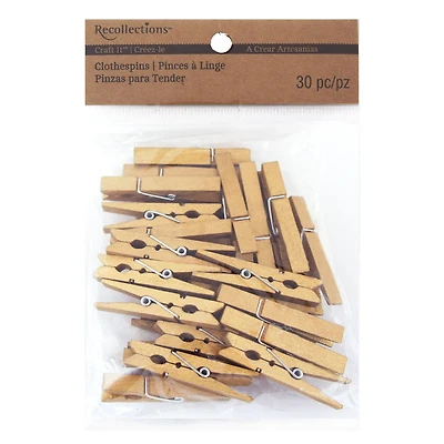 12 Packs: 30 ct. (360 total) Medium Clothespins by Recollections™ Craft It™