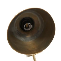 2ft. Brass Stainless Steel Desk Lamp with Double Shades