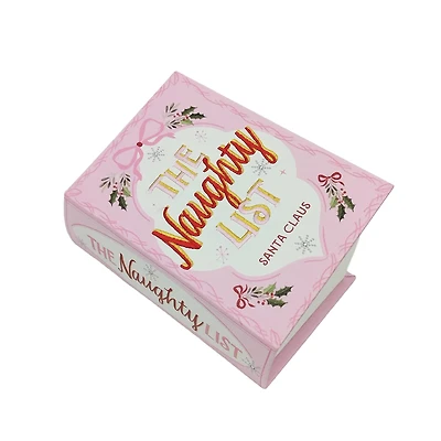8" Pink Naughty List Book Box Tabletop Décor by Ashland®