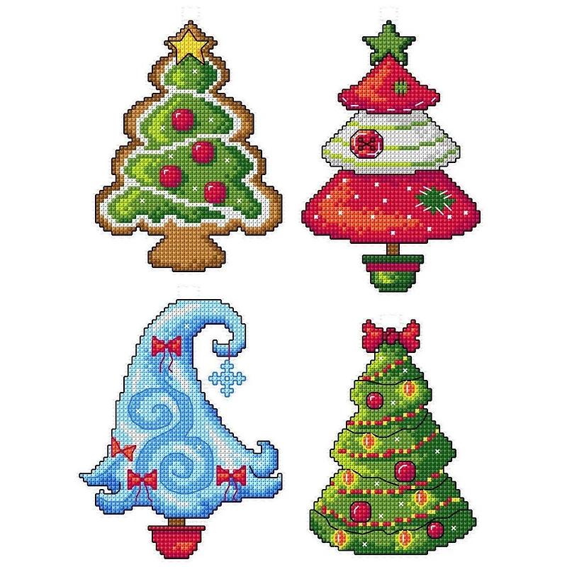 Crafting Spark Christmas Trees Counted Cross Stitch Kit