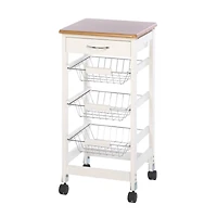 30" Kitchen Side Table Trolley