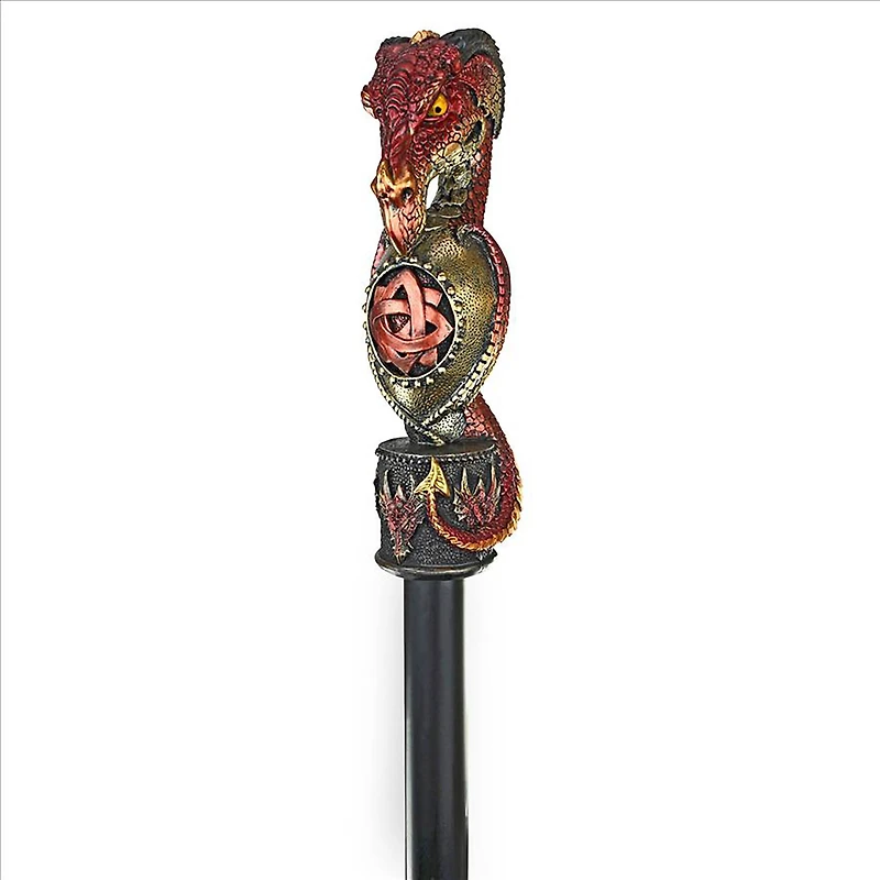 Design Toscano The Dragonsthorne Collection: Celtic Battle Dragon Walking Stick
