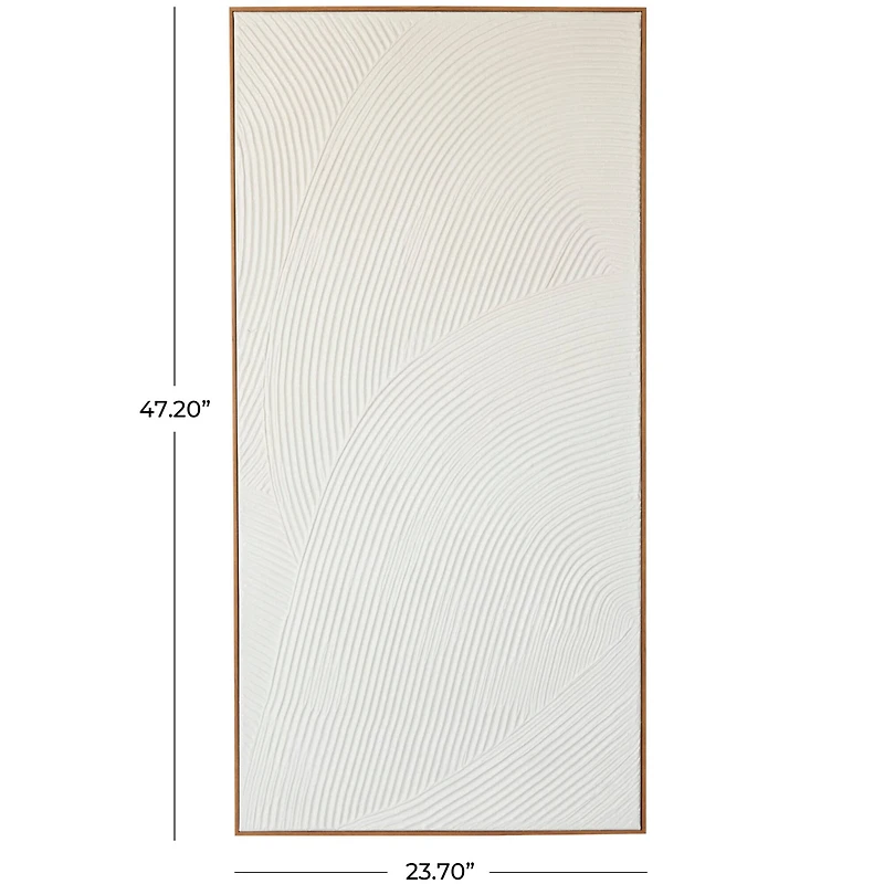White Art Deco Line Art Framed Wall Art