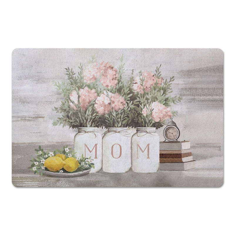 Mom Floral Still Life Floor Mat