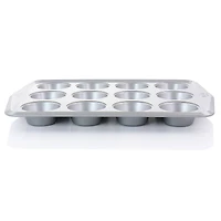 Martha Stewart Gray 12 Cup Nonstick Carbon Steel Muffin Pan