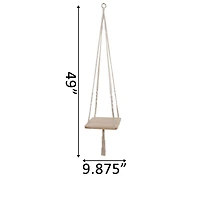 Flora Bunda 10" x 10" Macramé Hanging Shelf