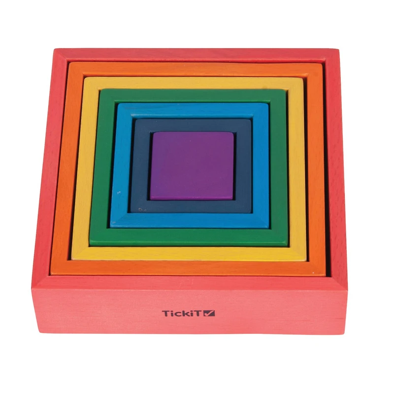 TickiT® Wooden Rainbow Architect Squares