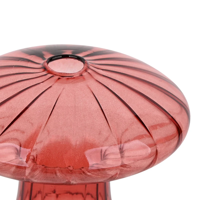 4.5" Burgundy Glass Mushroom Tabletop Décor by Ashland®