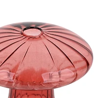 4.5" Burgundy Glass Mushroom Tabletop Décor by Ashland®