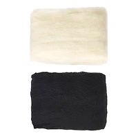 Dimensions® Needle Felting, Bulk White & Black Wool Roving