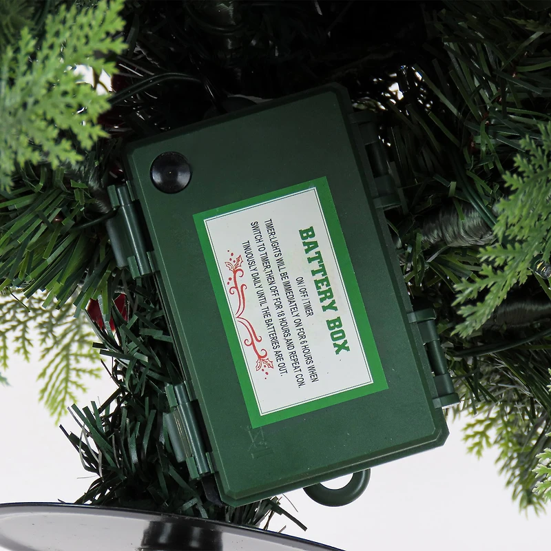 LED Lit Hydrangea & Berry Arrangement