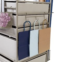 Honey Can Do Taupe Wrapping Paper Storage Cart with Wheels