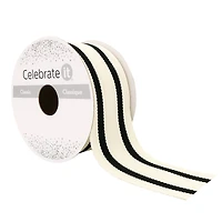 1.5" x 3yd. Wired Ticking Stripe Ribbon by Celebrate It