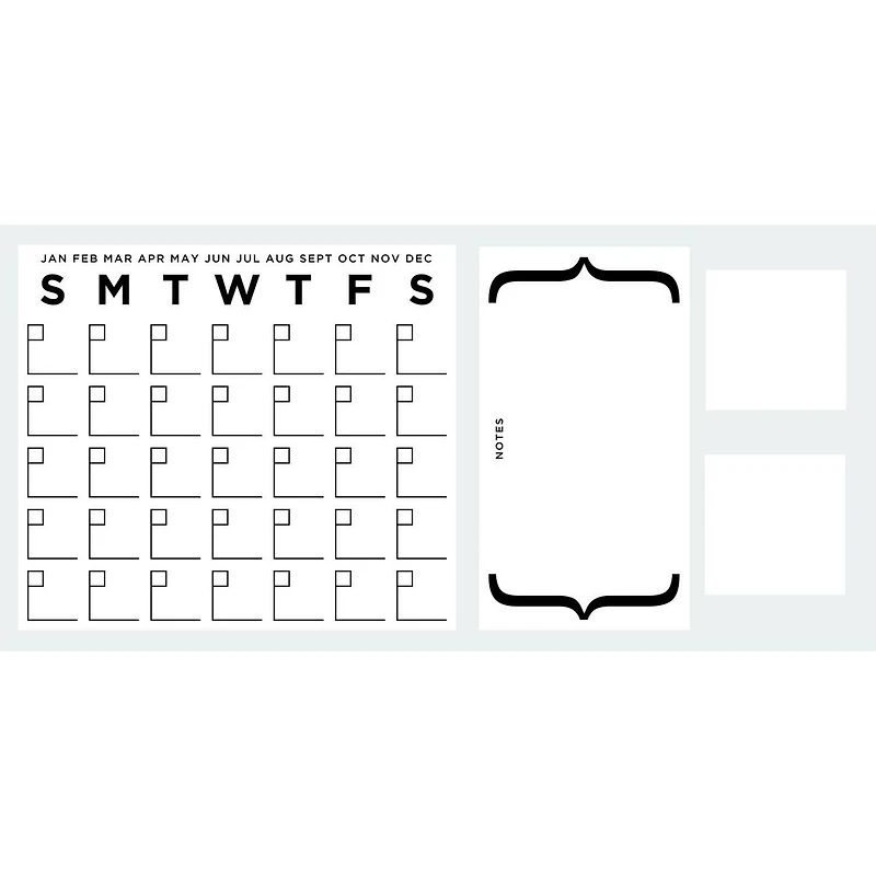 RoomMates Dry Erase Calendar Peel & Stick Giant Decal Set