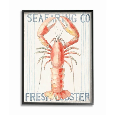 Stupell Industries Fresh Lobster Seafood Sign Framed Wall Art