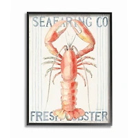 Stupell Industries Fresh Lobster Seafood Sign Framed Wall Art
