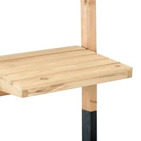 Hello Honey® 72" Fir Wood Ladder Shelf with Metal Base