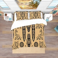 Designart 'Ethnic Decorative Mask' African Bedding Set
