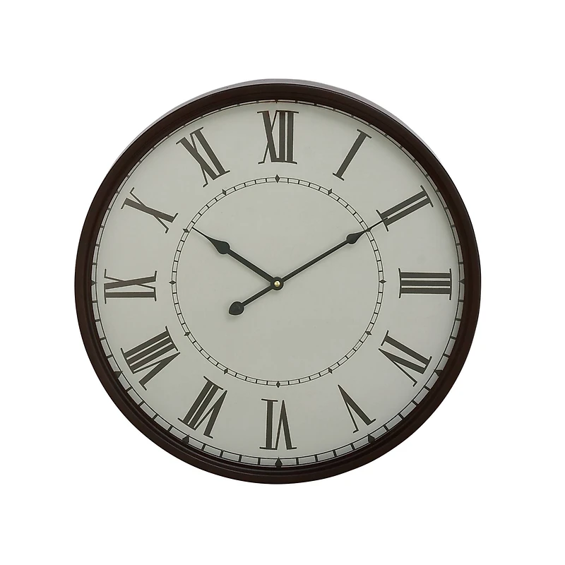 White Traditional Metal Wall Clock