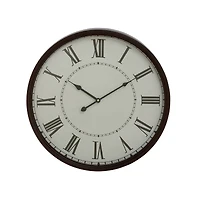 White Traditional Metal Wall Clock