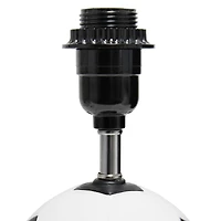 Simple Designs™ 11.5" Soccer Ball Base Table Lamp with White Shade Black Trim