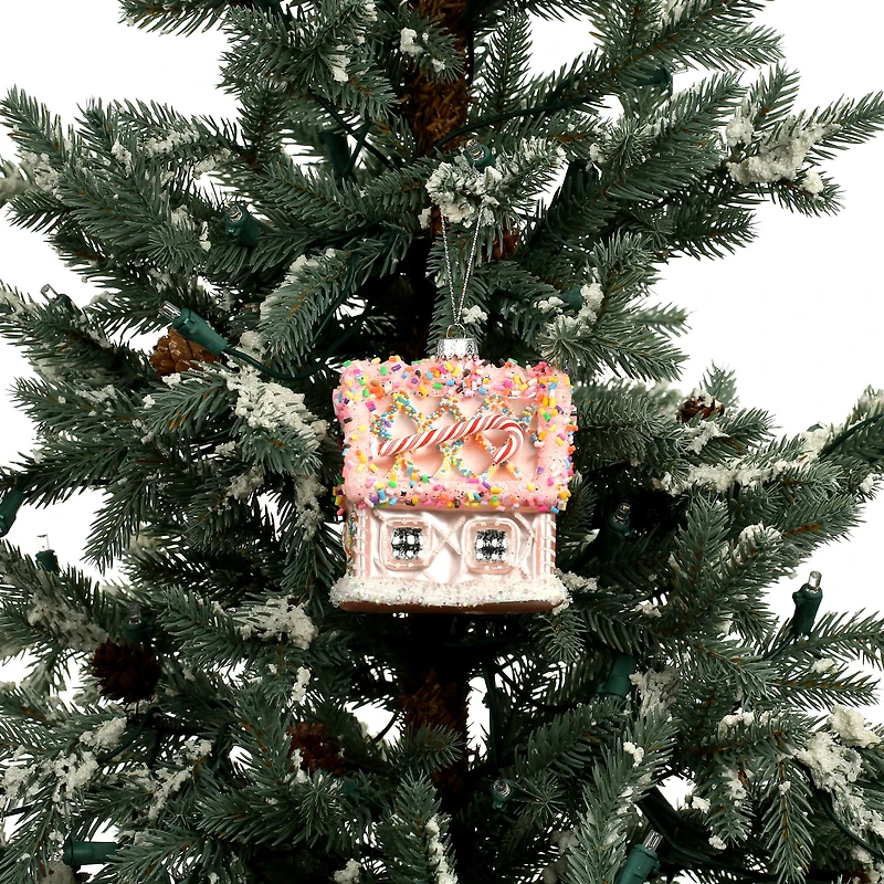 3.75" Sprinkles & Candy Glass Gingerbread House Ornament by Ashland®