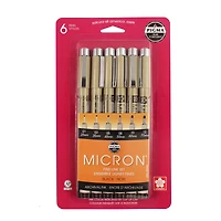Pigma® Micron® Fine Line 6 Pen Set