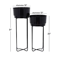 CosmoLiving by Cosmopolitan Contemporary Planter Stand Set