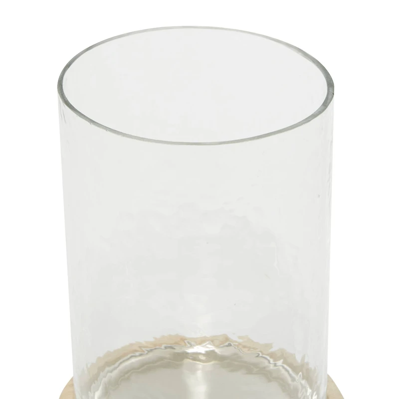 10" Cream Wood Traditional Candle Holder