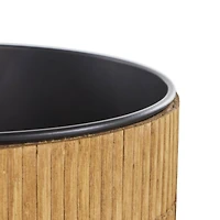 Brown Bamboo Wood Planter Set