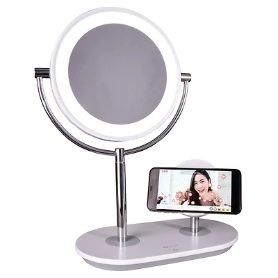 OttLite 15.65" Wireless Charging LED Makeup Mirror