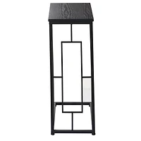 26" Black Metal Contemporary Accent Table