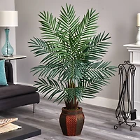 5ft. Potted Areca Palm Tree in Decorative Planter