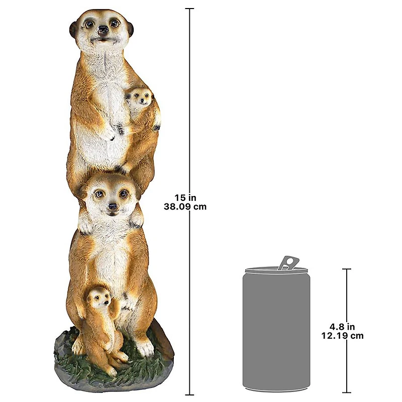 Design Toscano 15" Meerkat Generations Garden Statue