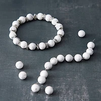White & Gray Matte Howlite Round Beads, 8mm by Bead Landing™