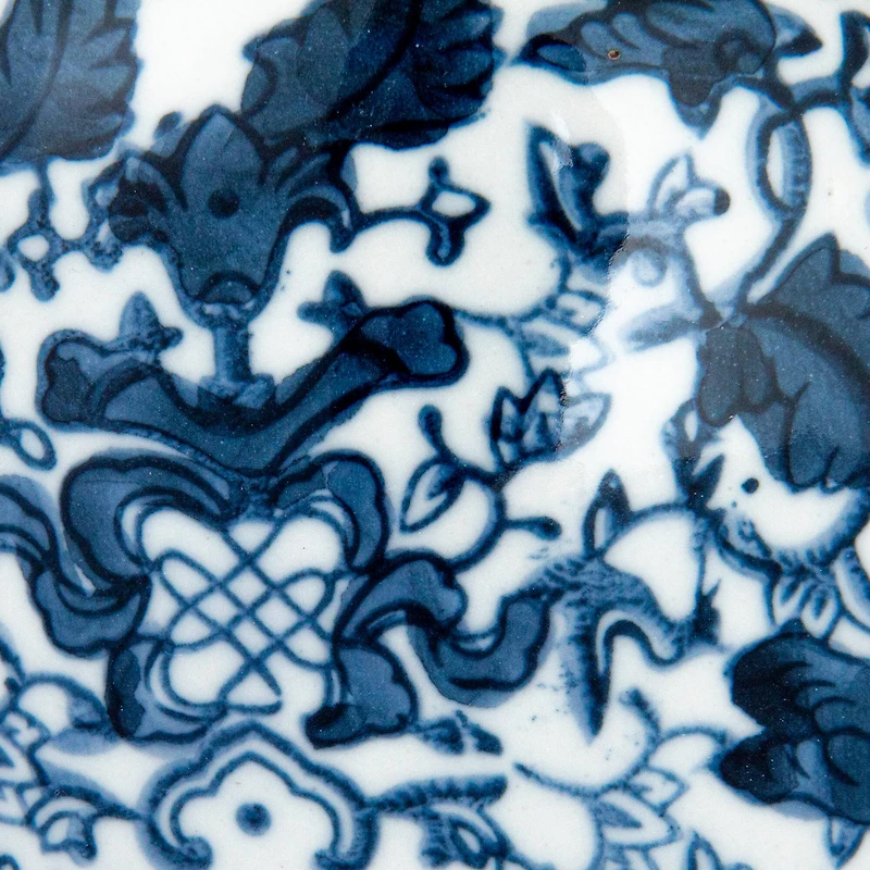 Hello Honey® 6.5'' Blue & White Ceramic Ginger Jar with Lid