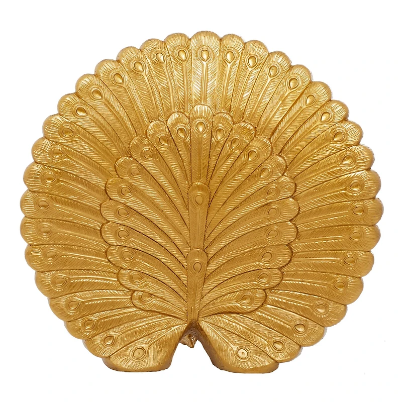 Gold Polystone Glam Sculpture, 20" x 18"