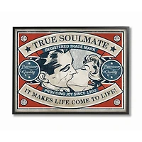 Stupell Industries True Soulmate Retro Black Framed Wall Art