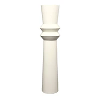 The Novogratz 3ft. Cream Metal Tall Art Deco Fluted Floor Vase
