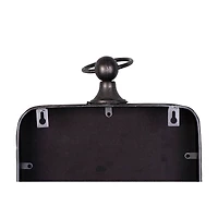 Hello Honey® Metal Rectangle Hanging Clock with Handle Decoration on Top