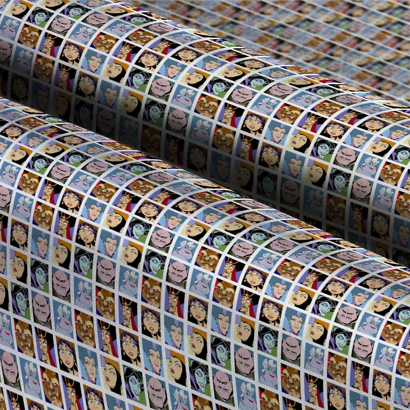 Disney® Villains Grid Cotton Fabric