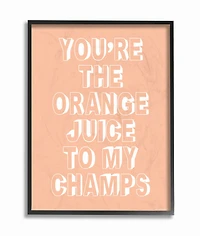 Stupell Industries You're The OJ to My Champs Black Framed Wall Art