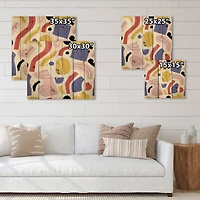 Designart - Organic and Elements In Red Yellow and Pink